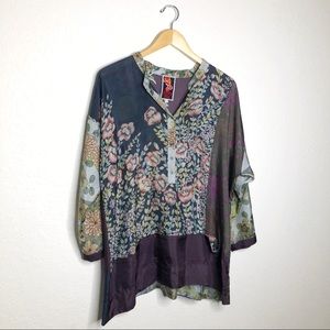 Johnny Was • Floral Silk Blouse